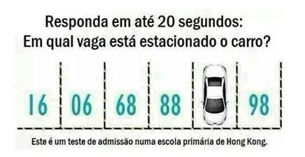 Teste: Em qual vaga está estacionado o carro? - orkutudo.com