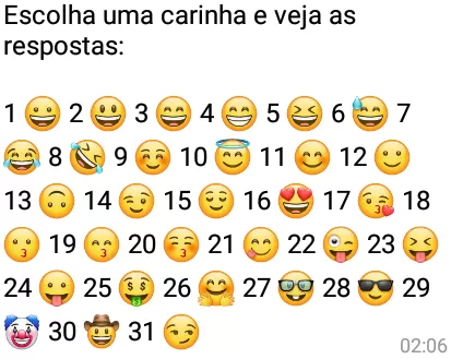 Escolha uma carinha e veja as respostas. Nova brincadeira do orkutudo que está bombando no WhatsApp, confira!.