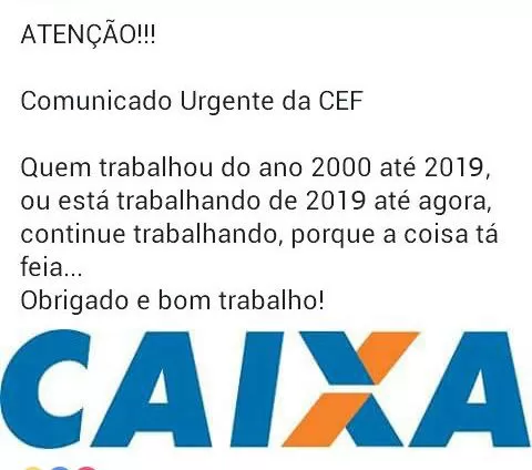 Comunicado URGENTE da Caixa 2019. Novo comunicado urgente da CEF após 2019..