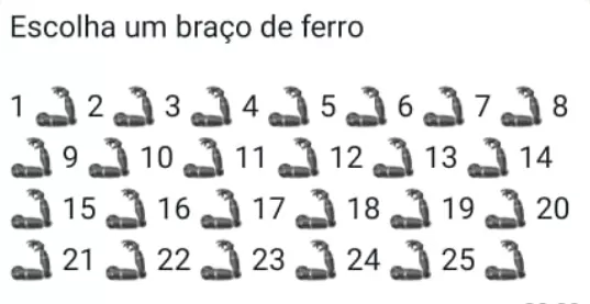 Escolha um braço de ferro mecânico. Escolha um braço de ferro e veja as respostas..