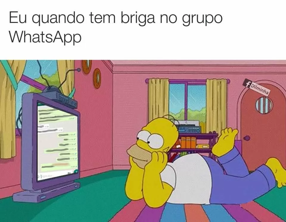 Eu quando tem briga no grupo do WhatsApp. Olha como eu fico quando tem briguinha nos grupos do WhatsApp.