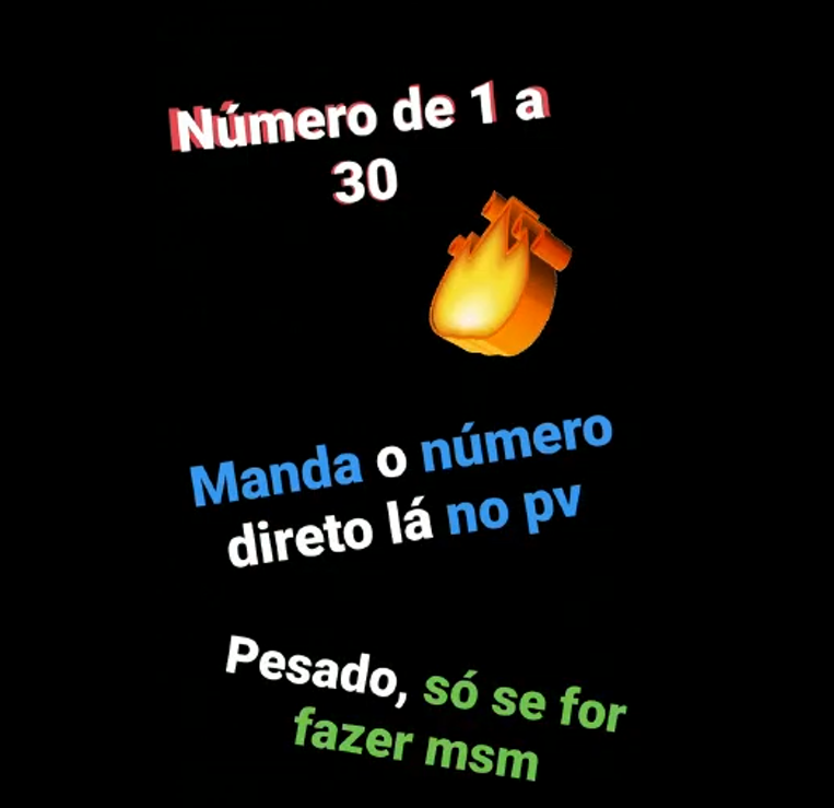 Número de 1 a 30 respostas. Mande um número de 1 a 30 e veja as respostas.