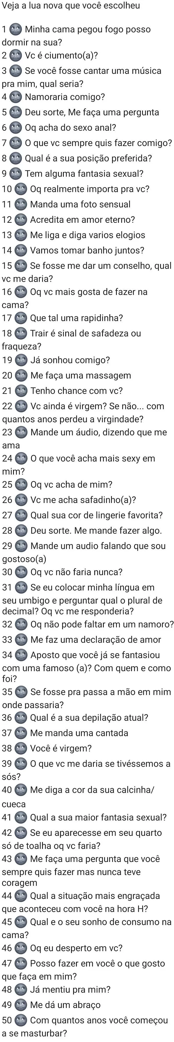 Escolha uma lua nova. Nova brincadeira para status do whatsapp: escolha uma lua nova e veja as respostas..