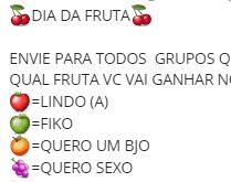 Dia da fruta. Brincadeira para descontrair.