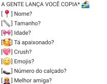 A gente lança você copia. Nova brincadeira que está bombando, confira..