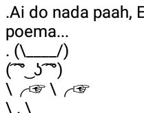 Ai do nada paah, eu apareço c.... Eu sou o céu, você é o chão....