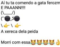 Aí pah: A xereca peida. Tú ta comendo a gata ferozmente, ai pahhhhh.