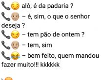 Alô, é da padaria?. Zombador liga pra padaria para fazer hora, confira....