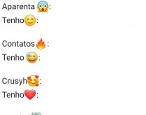 Aparenta vs tenho. Nova brincadeira para se divertir com seus contatos, só mandar 777 que te mando o que você aparenta ter..