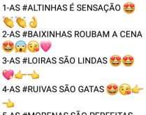 Mulheres, vocês são demais!. Um abraço à todas vocês, que independente da forma física, são a perfeição da natureza..