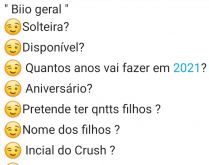 Biio geral. Solteira, disponível, quantos, anos, aniversário.