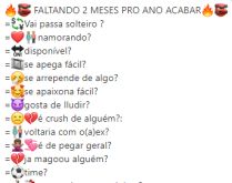 Bio - Faltando 2 meses pro ano.... Faltando dois meses pro ano acabar..