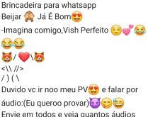 Brincadeira: beijar é bom, im.... Repasse para os grupos que participa e fique impressionado com as respostas.