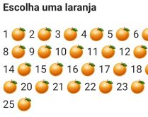 Escolha uma laranja. Nova brincadeira que vai bombar no whatsapp, escolha uma laranja..