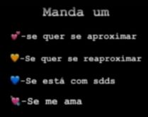 Mande um coração se quiser.... Nova brincadeira para status: Mande um 