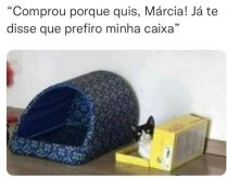 Comprou porque quis, Marcia, j.... Marcia, comprou porque quise, pois eu já disse que prefiro minha caixinha.