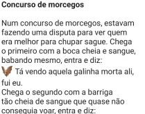 Concurso de morcegos. Os morcegos estavam em um concurso disputando quem era o melhor....