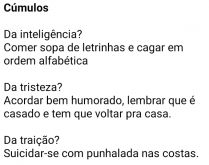 Cúmulos. Interjeição utilizada para expressar um excesso... já parou para imaginar qual é o cúmulo de... confira a postagem!.