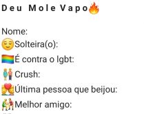 Bio - Deu mole? Vapo!. Nova bio, deu mole? Vapo!.