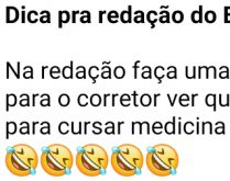 Dica pra redação do ENEM. Uma dica mestre para 