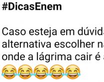 #DicasEnem. Não estudou bem pra prova e vai ficar com muitas dúvidas na hora da prova do enem, confira essa dica....