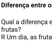 Diferença entre homens e as f.... Sabe qual é a diferença entre homens e as frutas.