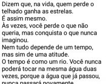 Quem perde o telhado ganha as .... Dizem que na vida quem perde o telhado ganha as estrelas....
