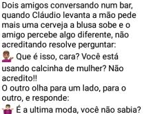 O que é isso, Claúdio?. Esposa vê calcinha no porta-malas do marido e se vinga dele, confira..