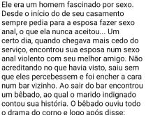 A gente não pode confiar nem .... Marido é traído por esposa e conta a história para um amigo que inves de ajudar conta uma estória sem pé nem cabeça, confira....