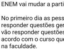 ENEM vai mudar a partir de 2021. Nova mudança que irá alterar o conteudo das provas do ENEM, confira..