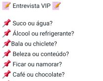 Entrevista VIP. Nova brincadeira que vai agitar o WhatsApp.