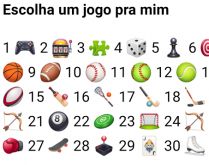 Escolha um jogo pra mim. Escolha um jogo pra mim, nova brincadeira para whatsapp..