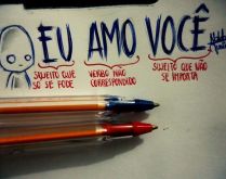 Eu te amo. Como as vezes a frase pode ser interpretada....