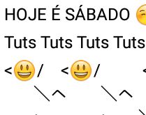 Hoje é sábado!!!. Hoje é sábado, sabe oq isso significa?.