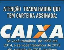 Comunicado da Caixa. Comunicado da CEF para os trabalhadores.