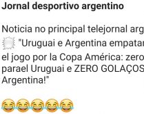 Jornal desportivo argentino. Olha como os jornais desportivos argentinos retratam uma notícia de sua seleção....