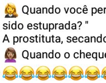 Quando o cheque voltou. Juíza pergunta pra prostituta quando foi que ela percebeu....