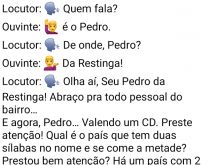 Quem fala?. Ouvinte liga pra rádio e o lucutor atende....