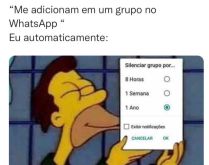 Me adicionaram em um grupo do .... Depois disso eu automaticamente silencio o grupo... kkkk.