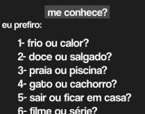 Me conhece?. Nova brincadeira para enviar nos status e se divertir!.
