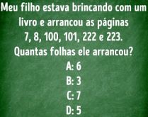 Quantas folhas do livro foram .... Um teste envolvendo interpretação de texto!.