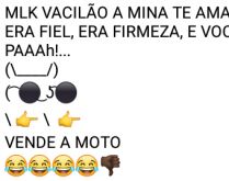 Aí pah: Rapaz vacilão. Rapaz vacilão, a mina te amava, era fiel, era firmeza, mas ele....