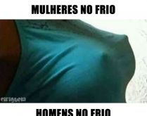 Mulheres vs homens no frio. Comparação entre mulheres e homens no frio....