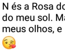 Não és a rosa do meu jardim.... Nem a luz do meu sol... mas és o jardim dos meus olhos....