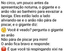 O anão no banheiro. Um anão quase se envolve em encrenca com um gigante no banheiro, confira kkk.