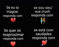 Brincadeira para status: respo.... Nova brincadeira para status, resonda com um emoji..