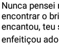 Poema romântico. Nunca pensei nos seus olhos encontrar o brilho que o meu coração encantou....