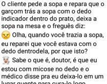 Garçom sacana. Garçom cara de pau sacaneia cliente no restaurante, confira..