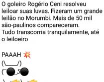 Aí pah: Rogério Ceni resolve.... Rogério Ceni, resolveu leiloar suas luvas no Morumbi... kkkk.
