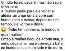Índio no cabaré. O índio, inocente, foi no cabaré, mas não sabia fazer sexo....